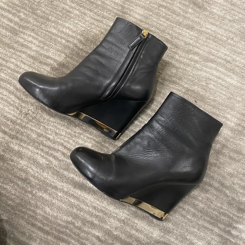 Chanel black booties